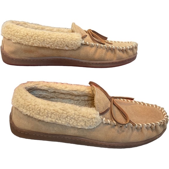 MINNEONKA MENS ORIGINAL SUEDE CADE TRAPPER MOCCASIN SLIPPERS S 10 - Picture 1 of 5